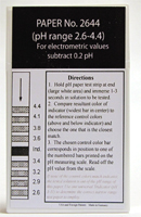 pH Strips 2.6 - 6.4 (Fil-Chem) for electrometric value #2644