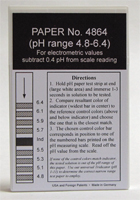 pH Strips 4.8 - 6.4 (Fil-Chem) for electrometric value #4864