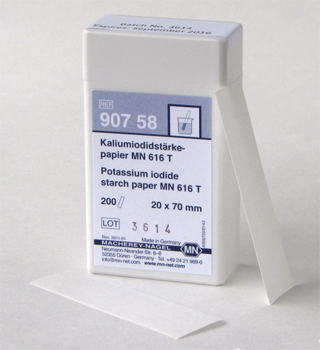Potassium iodide starch paper MN 616 T recommended for spot tests #90758