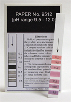 pH Strips 9.5 - 12.0 (Fil-Chem) #9512