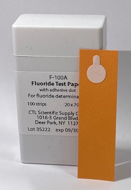 Fluoride test paper with adhesive dot  #F-100A