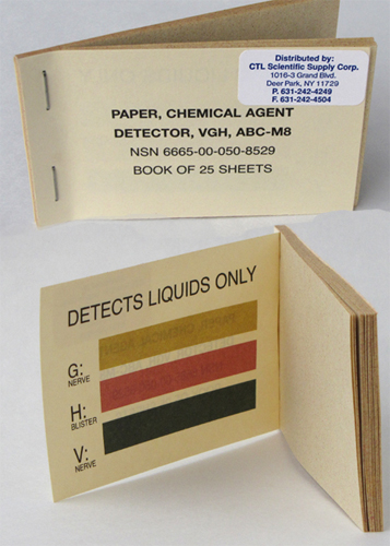 M8 PAPER - Chemical Agents Liquid detectors  #M8-100